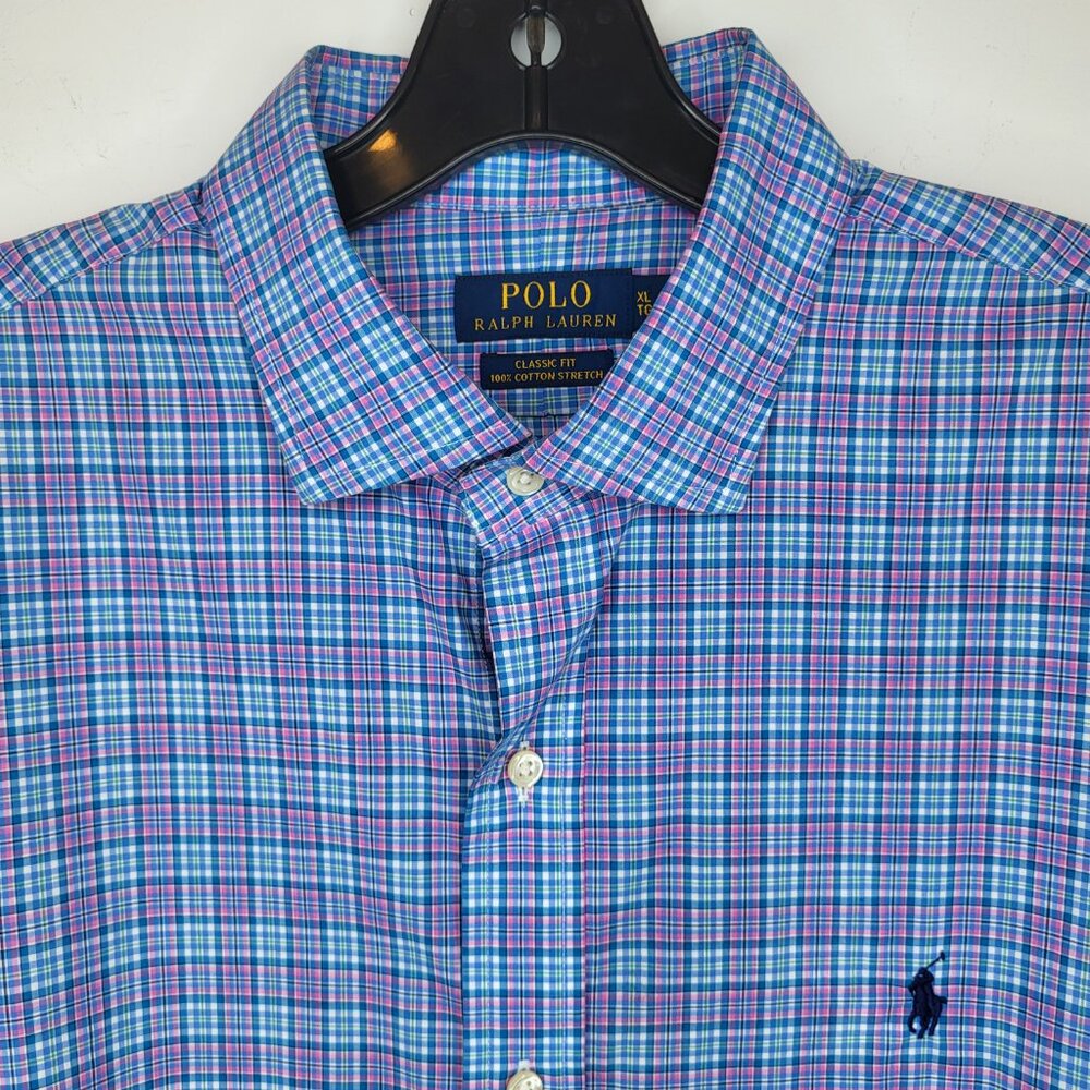 Polo Ralph Lauren Classic Fit Plaid Shirt Cotton Mens XL